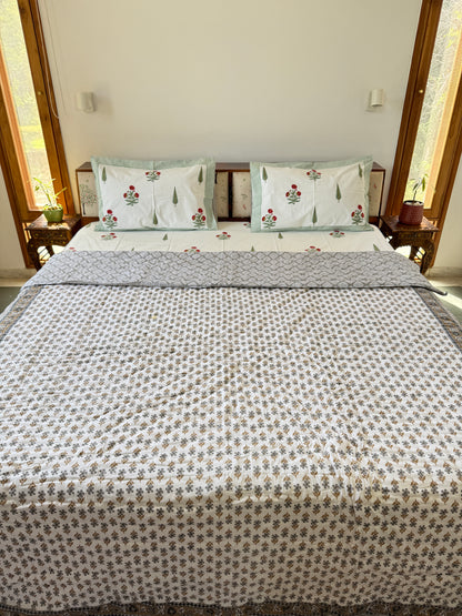 Jaipuri Double Bed Quilt (90”*108”)