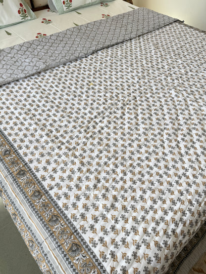 Jaipuri Double Bed Quilt (90”*108”)