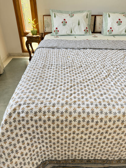 Jaipuri Double Bed Quilt (90”*108”)