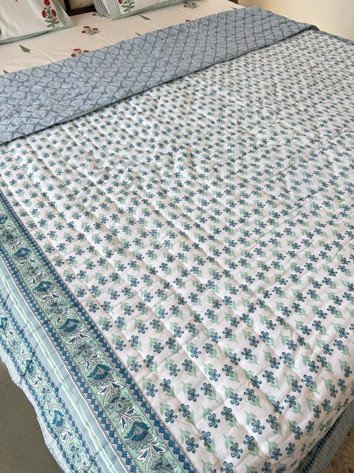 Jaipuri Double Bed Quilt (90”*108”)