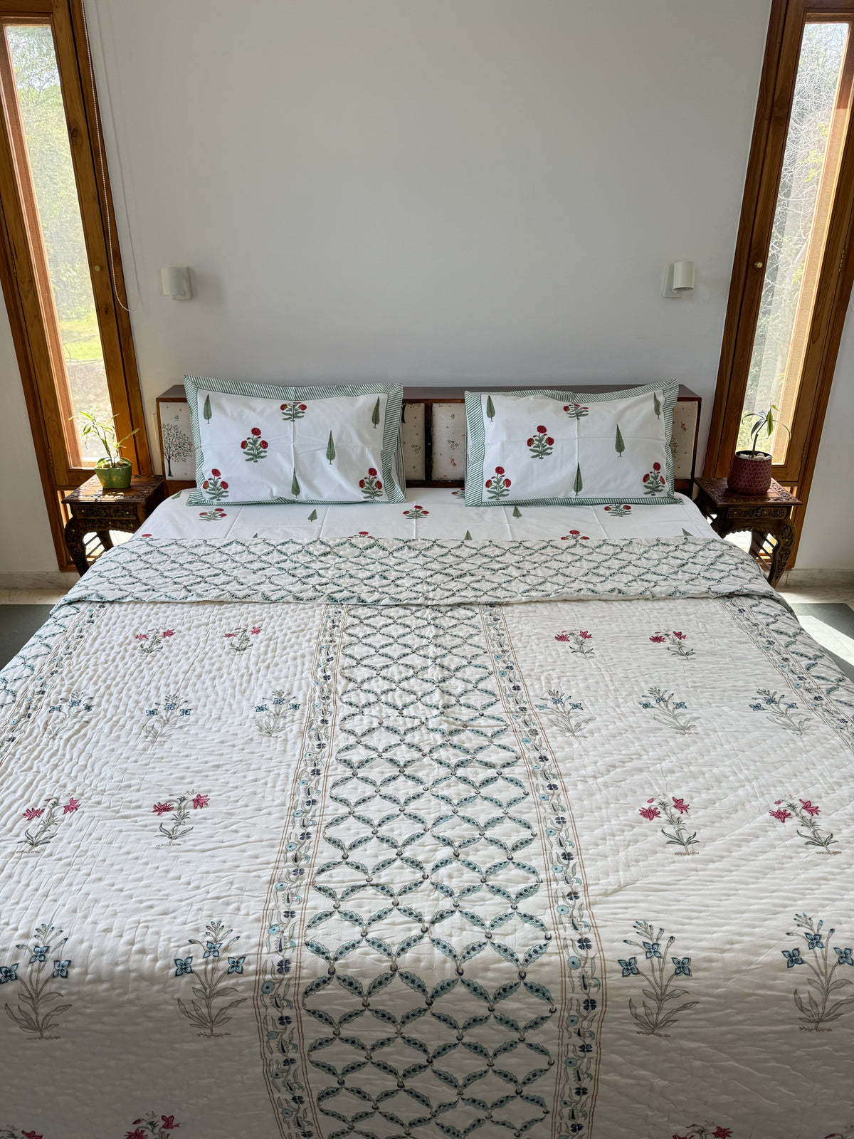 Jaipur Handblock Double Bed Quilt (90”*108”)