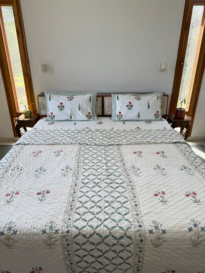 Jaipur Handblock Double Bed Quilt (90”*108”)