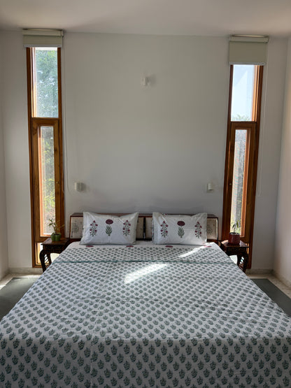 Soft Mulmul Cotton Screen Printed Double Bed Dohar