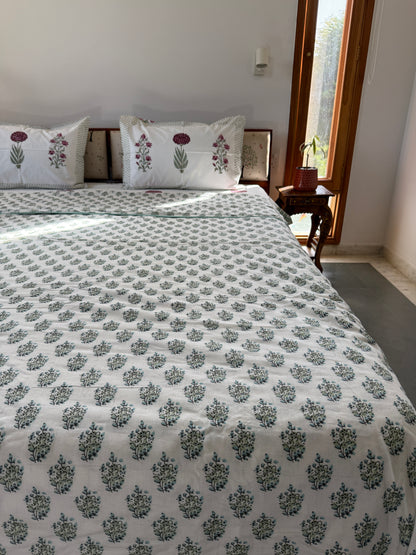Soft Mulmul Cotton Screen Printed Double Bed Dohar