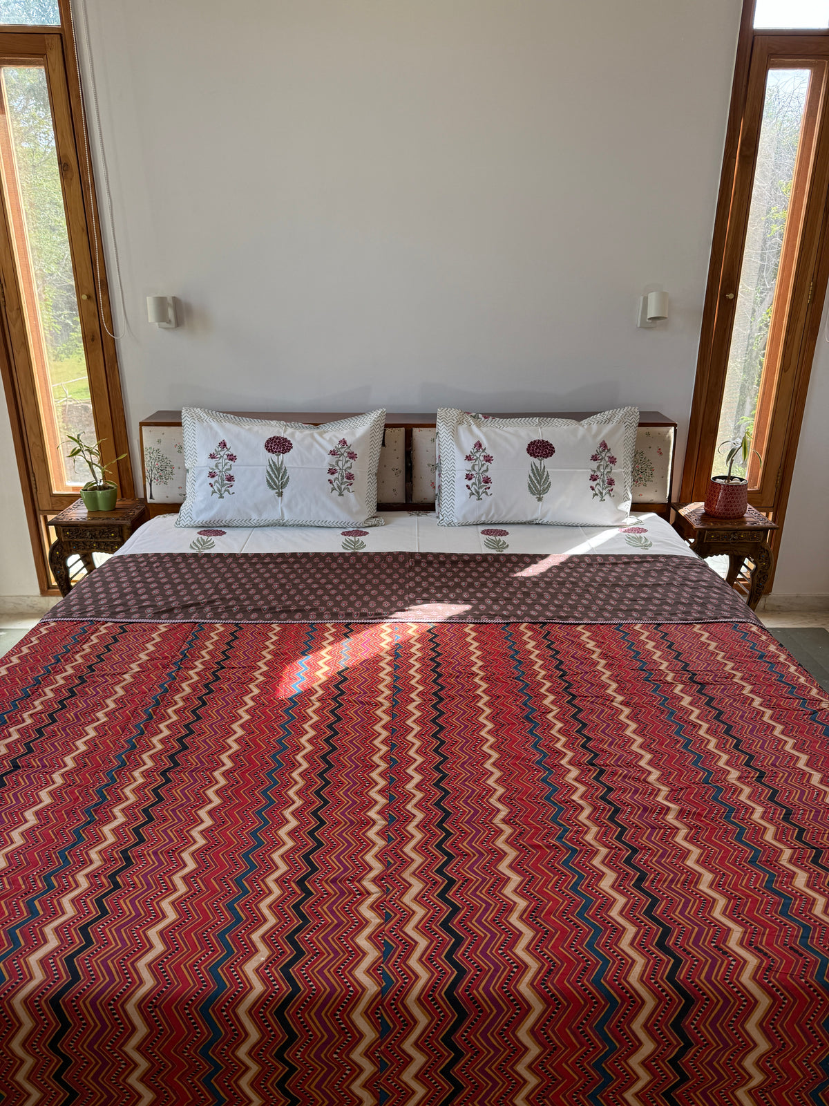 Soft Mulmul Cotton Screen Printed Double Bed Dohar