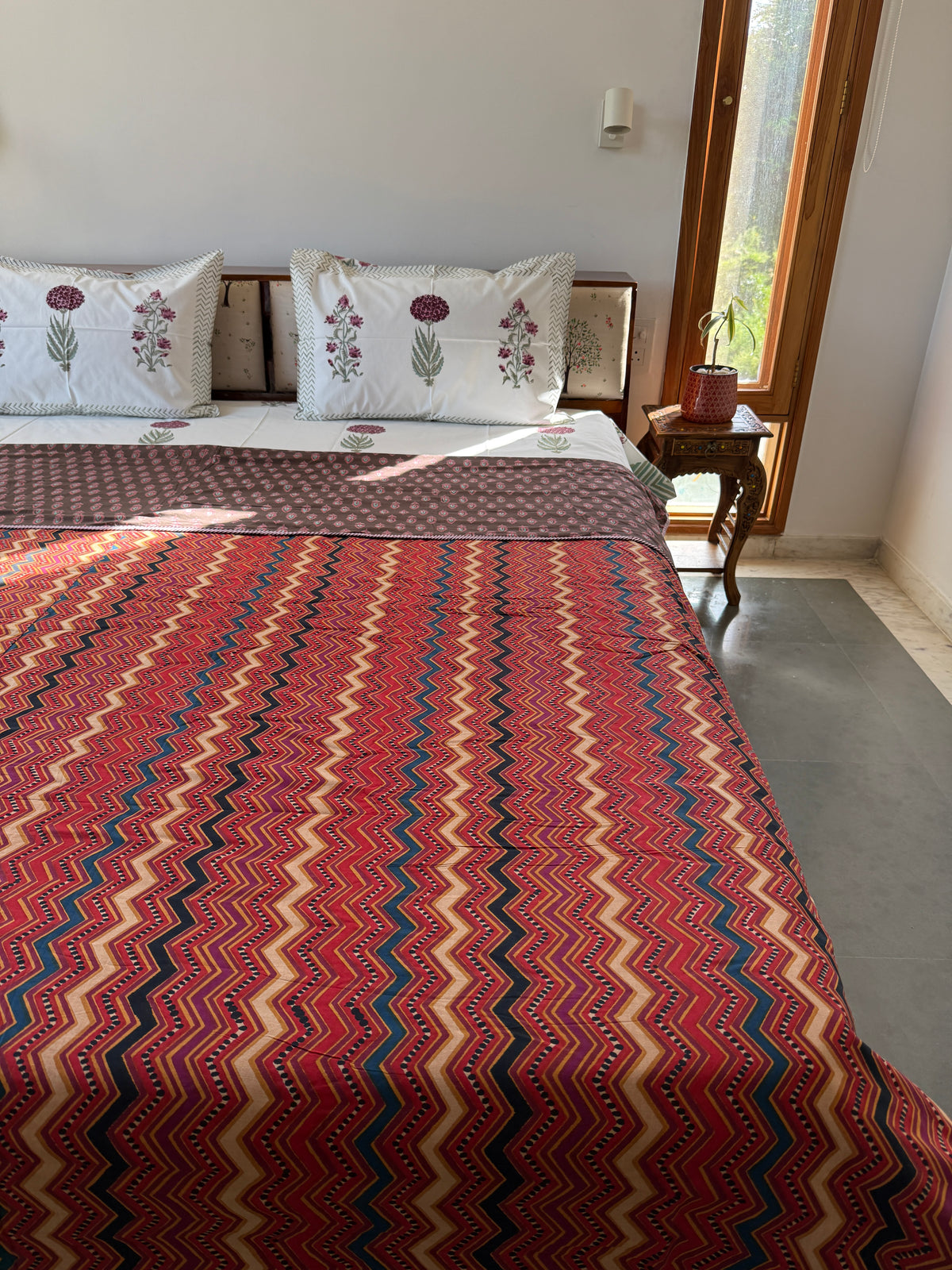 Soft Mulmul Cotton Screen Printed Double Bed Dohar