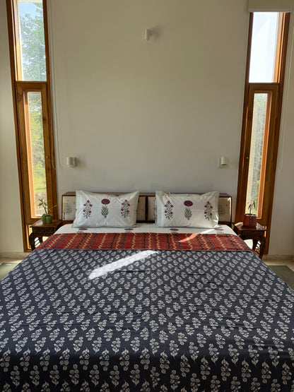 Soft Mulmul Cotton Screen Printed Double Bed Dohar