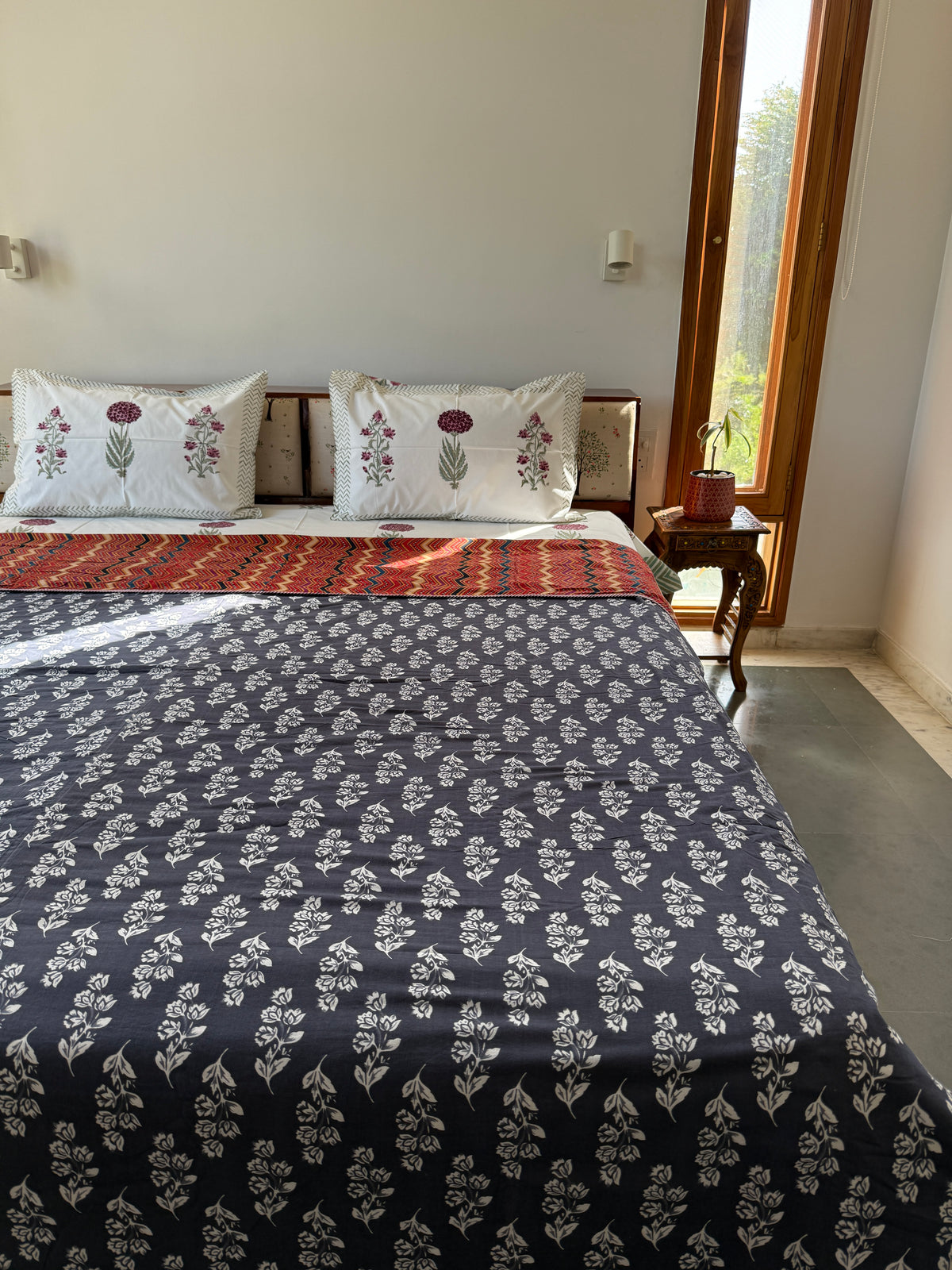 Soft Mulmul Cotton Screen Printed Double Bed Dohar