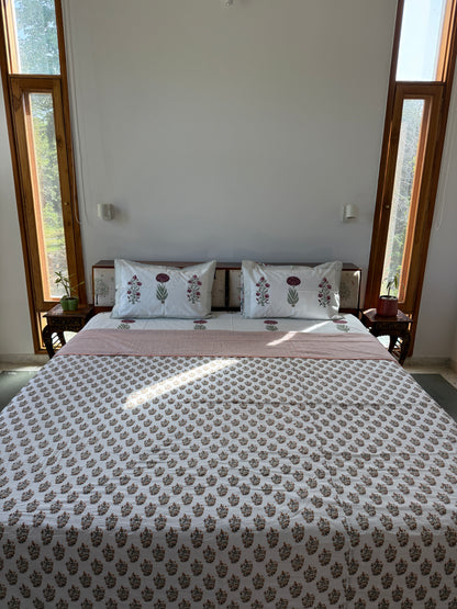 Soft Mulmul Cotton Screen Printed Double Bed Dohar