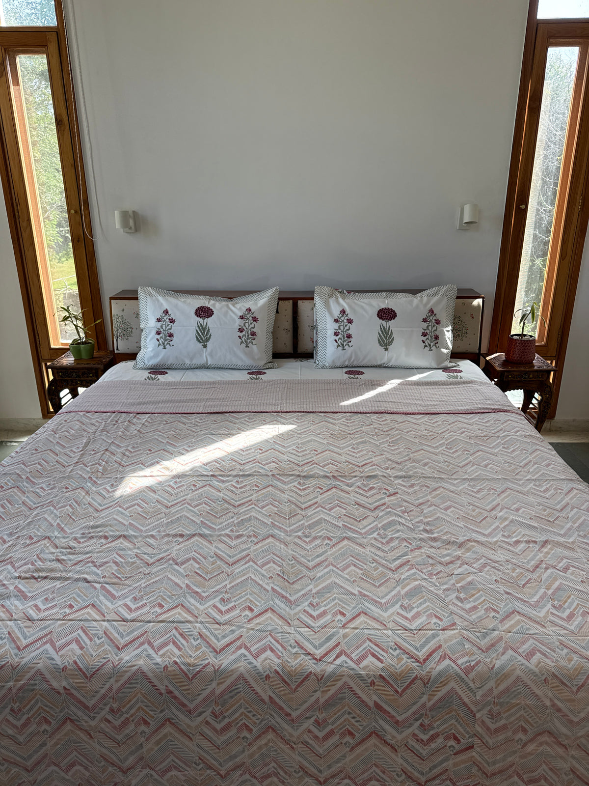 Soft Mulmul Cotton Screen Printed Double Bed Dohar