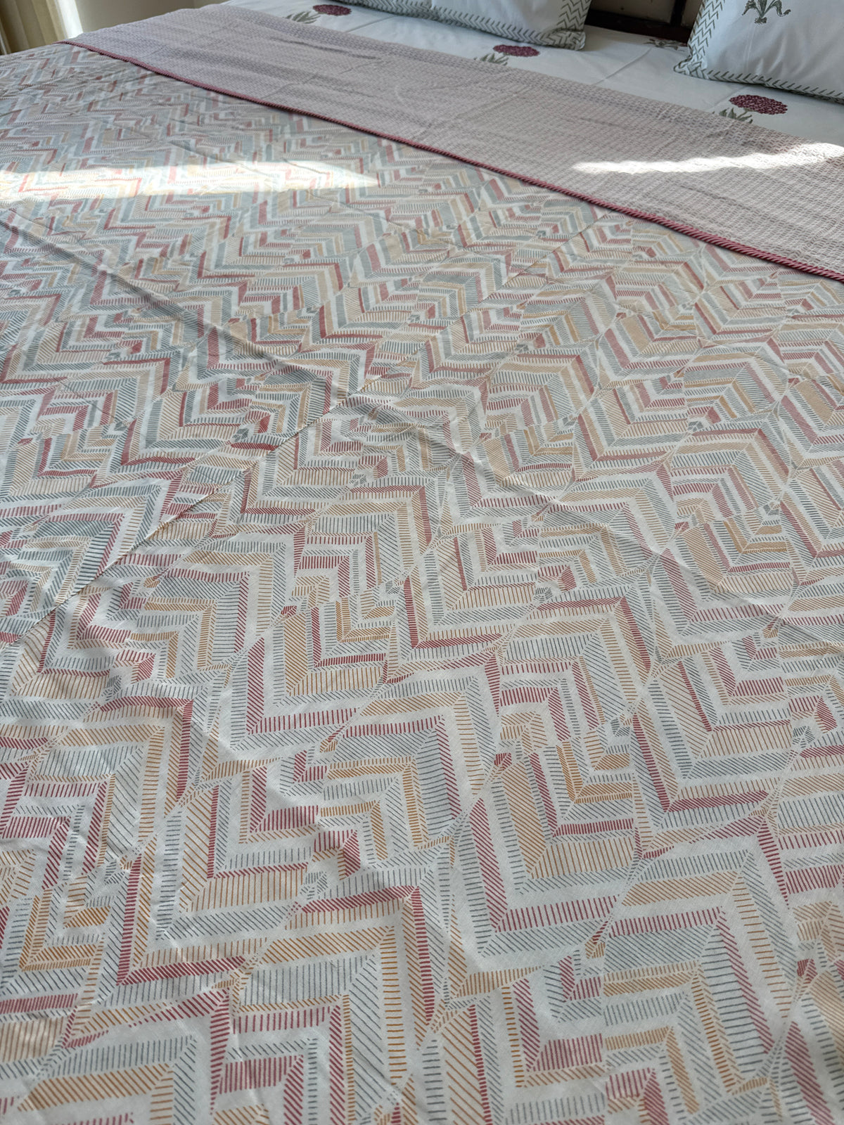 Soft Mulmul Cotton Screen Printed Double Bed Dohar
