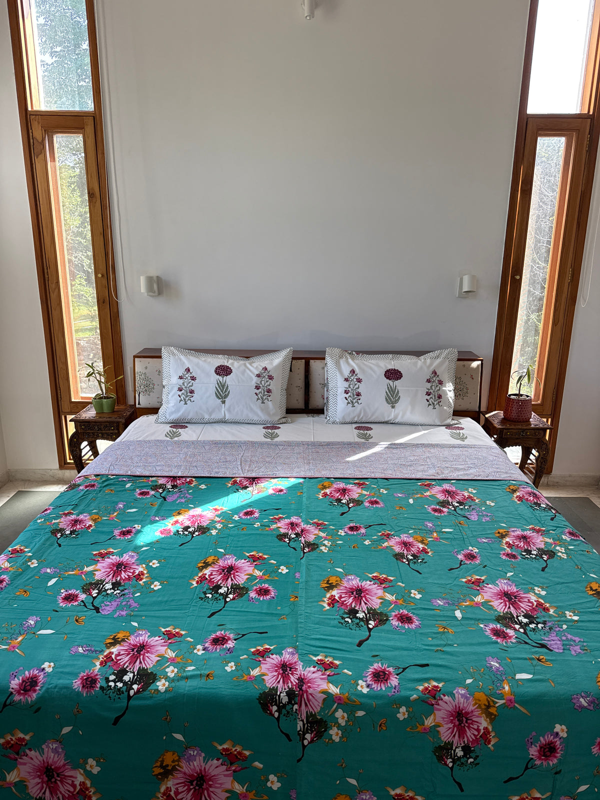 Soft Mulmul Cotton Screen Printed Double Bed Dohar