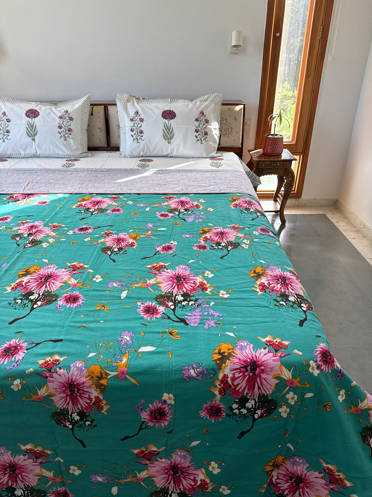 Soft Mulmul Cotton Screen Printed Double Bed Dohar