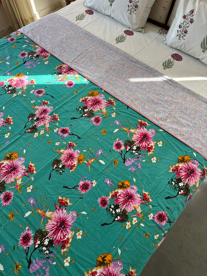 Soft Mulmul Cotton Screen Printed Double Bed Dohar