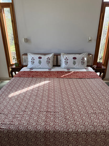 Soft Mulmul Cotton Screen Printed Double Bed Dohar