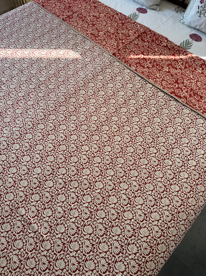 Soft Mulmul Cotton Screen Printed Double Bed Dohar