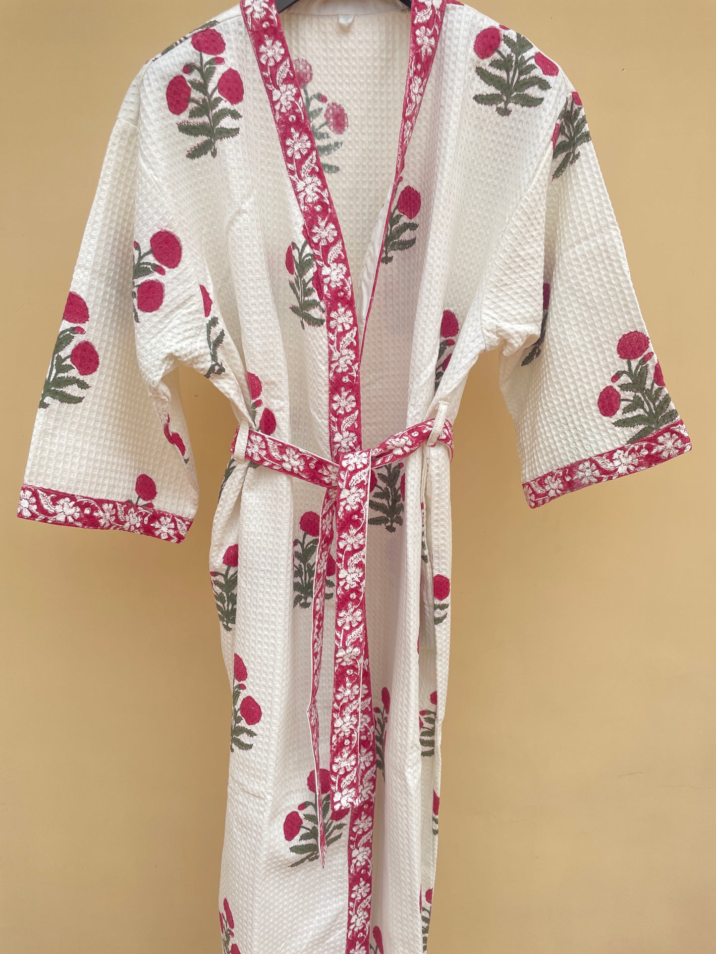 Poppy Print Premium Cotton Waffle Bathrobe (Adult)
