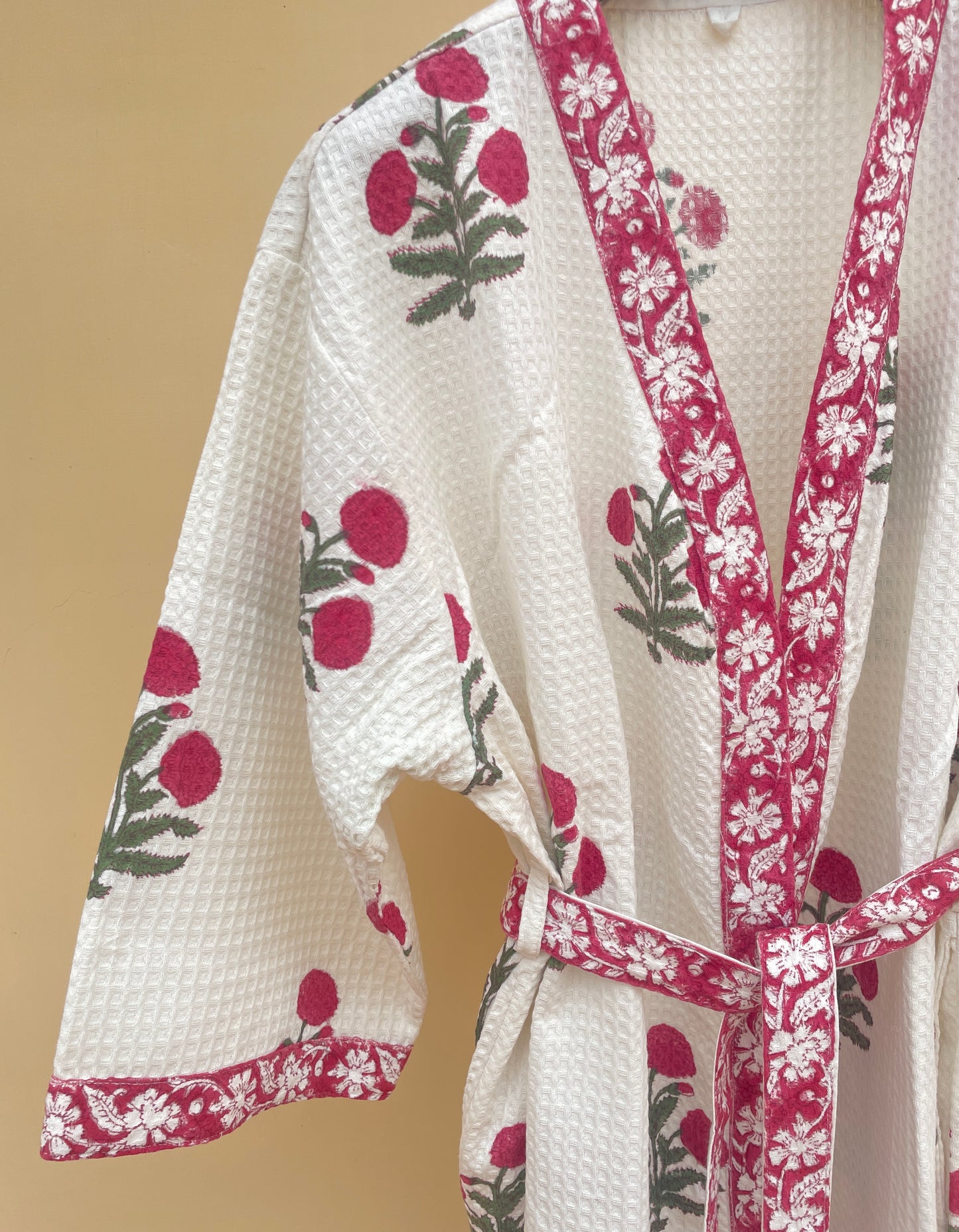Poppy Print Premium Cotton Waffle Bathrobe (Adult)