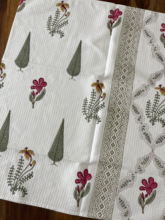 Floral Medley HandBlock Cotton Bath Towel