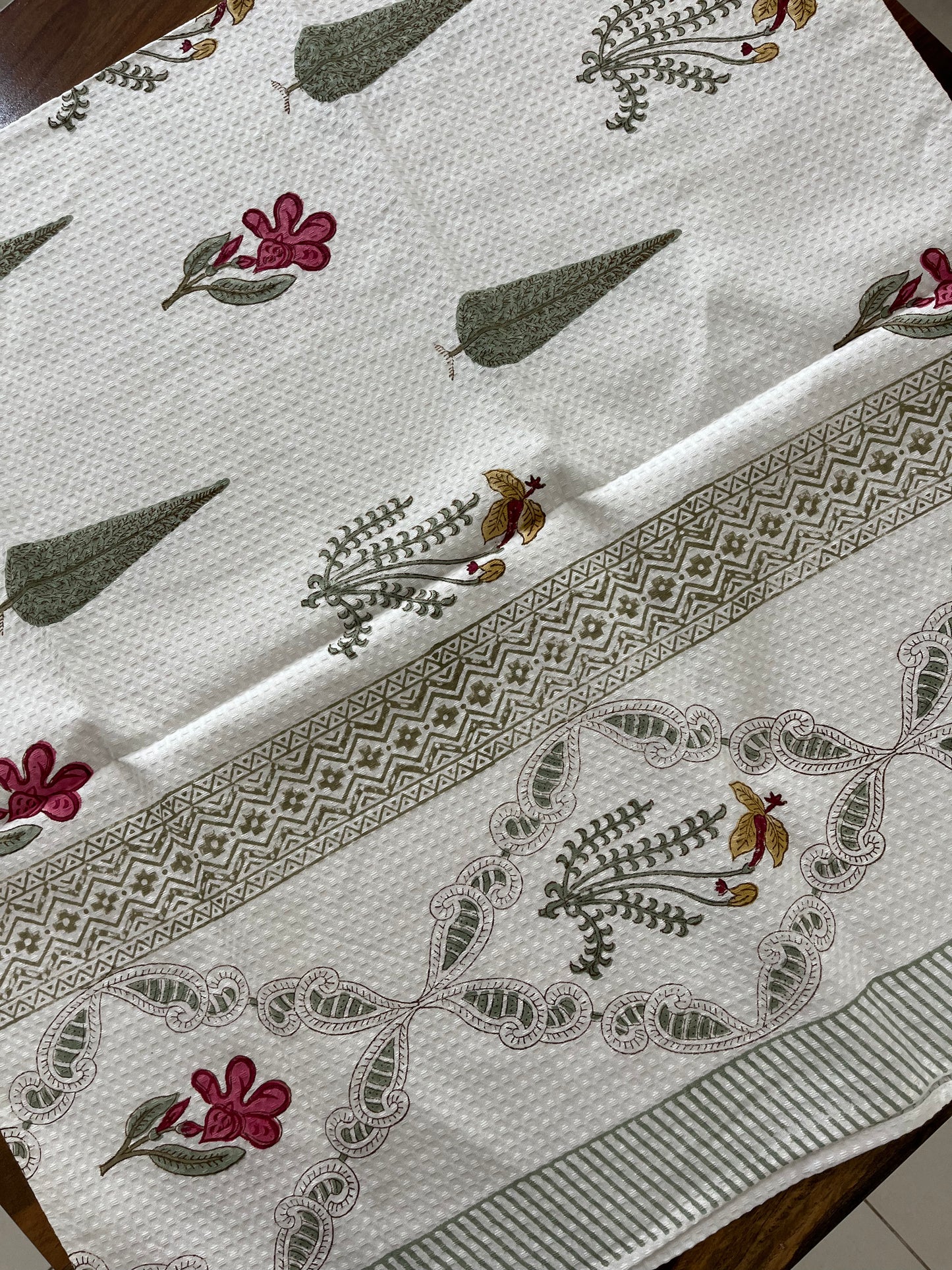 Floral Medley HandBlock Cotton Bath Towel