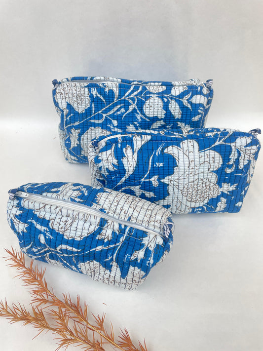 Bloomlet Cotton Quilted Pouches (set of 3)