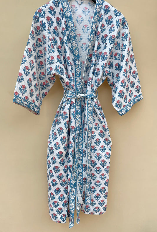 Rosewood Bloom Premium Cotton Waffle Bathrobe (Adult)