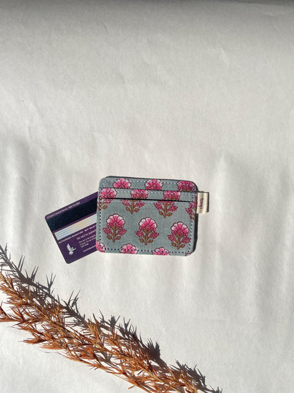 Pink Blossom Charm Card Holder – Slim, Stylish & Smartly Functional