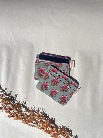 Pink Blossom Charm Card Holder – Slim, Stylish & Smartly Functional
