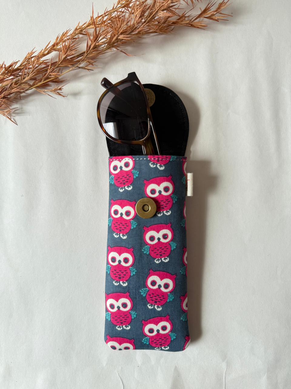 Whimsy Owl Sunglass Cover – Gentle Guard for Your Shades