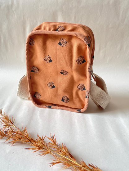 Tan Brown Cotton Canvas Vertical Crossbody Sling – Travel Light, Stay Stylish