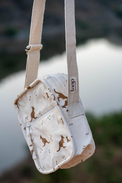 Kangaroo Cotton Canvas Vertical Crossbody Sling – Travel Light, Stay Stylish