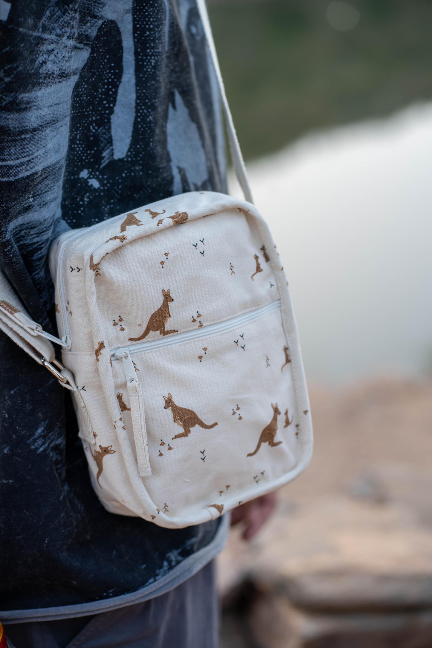 Kangaroo Cotton Canvas Vertical Crossbody Sling – Travel Light, Stay Stylish