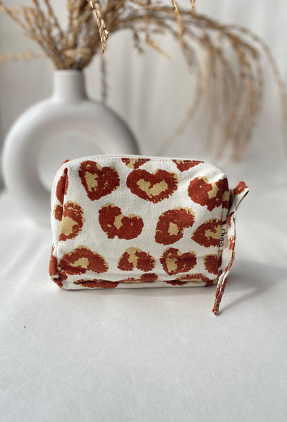 Leopard Cotton Canvas Small Pouch – Petite, Pretty, and Purposeful