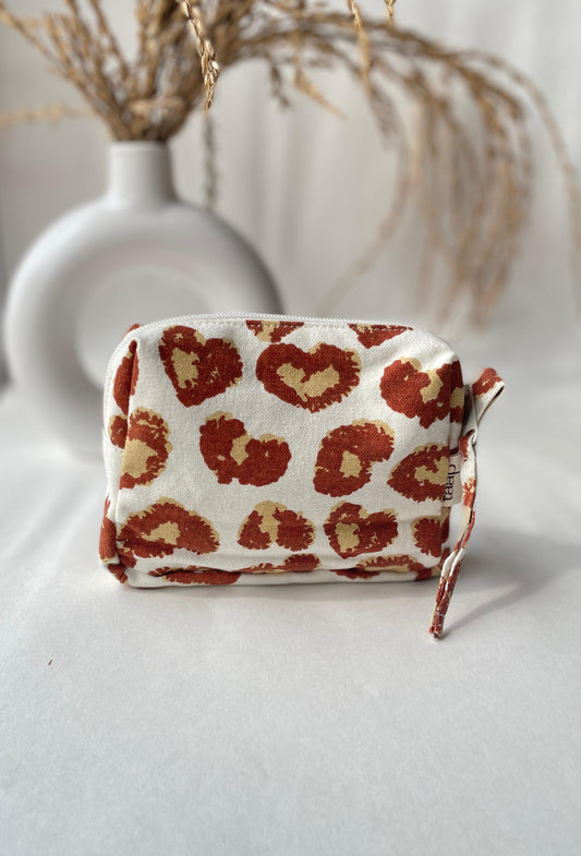 Leopard Cotton Canvas Small Pouch – Petite, Pretty, and Purposeful