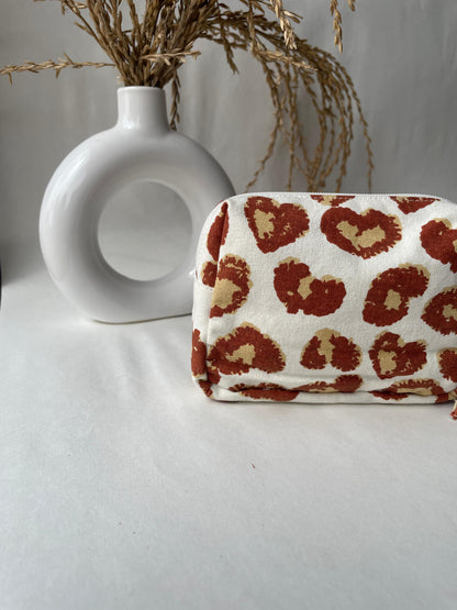 Leopard Cotton Canvas Small Pouch – Petite, Pretty, and Purposeful