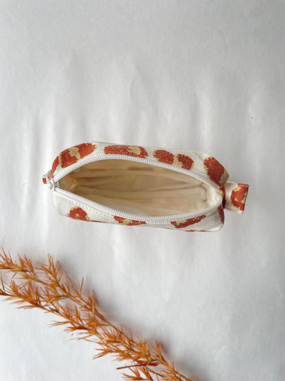 Leopard Cotton Canvas Small Pouch – Petite, Pretty, and Purposeful