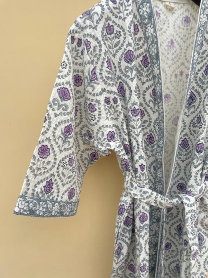 Gray Vine Premium Cotton Waffle Bathrobe (Adult)