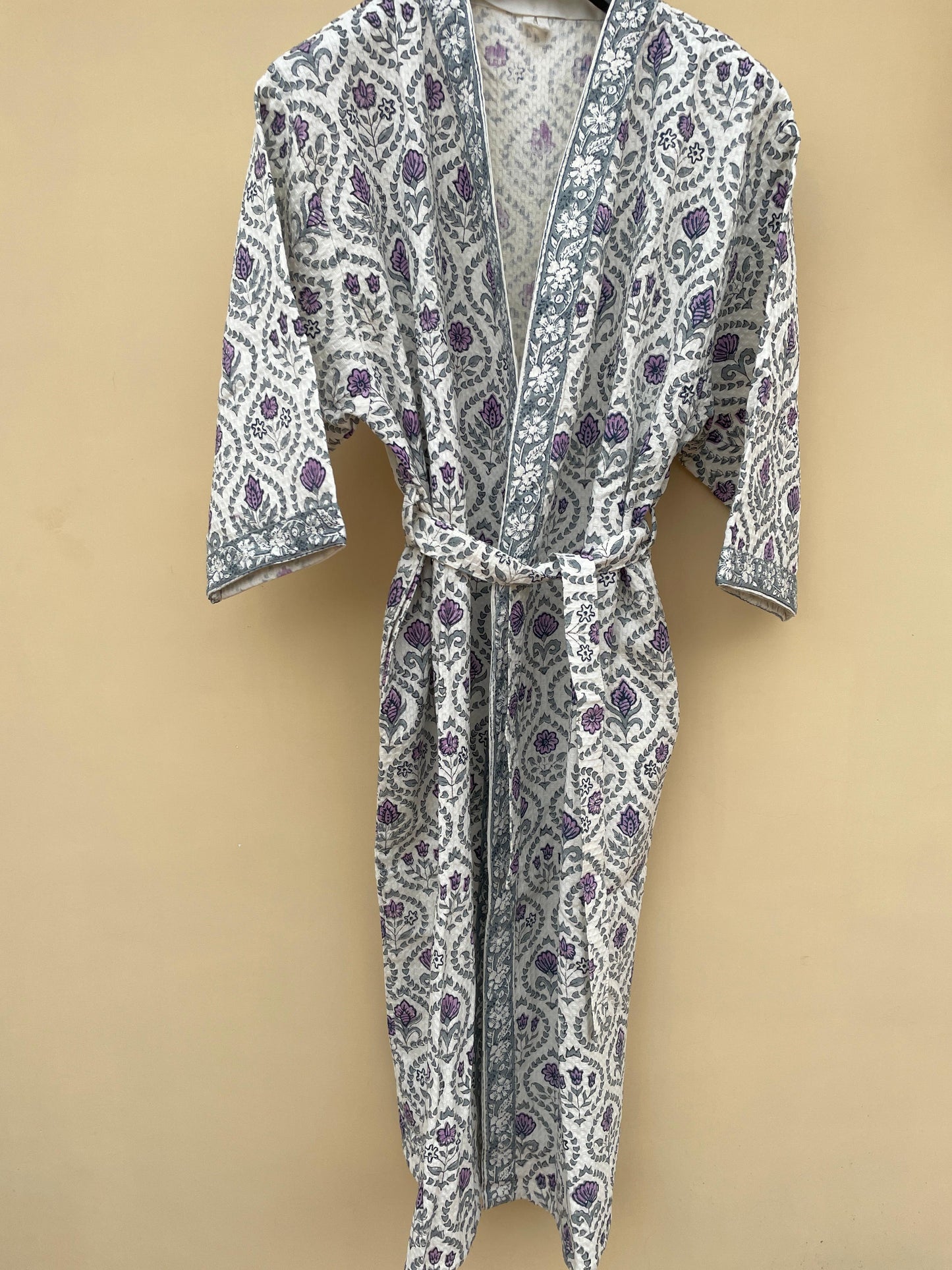 Gray Vine Premium Cotton Waffle Bathrobe (Adult)