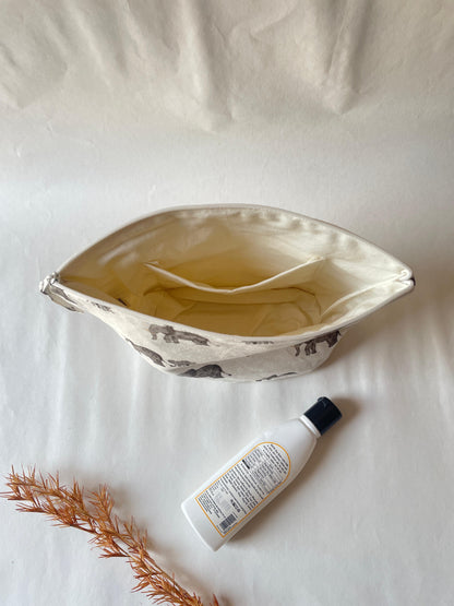 Elephant Cotton Canvas Big Pouch