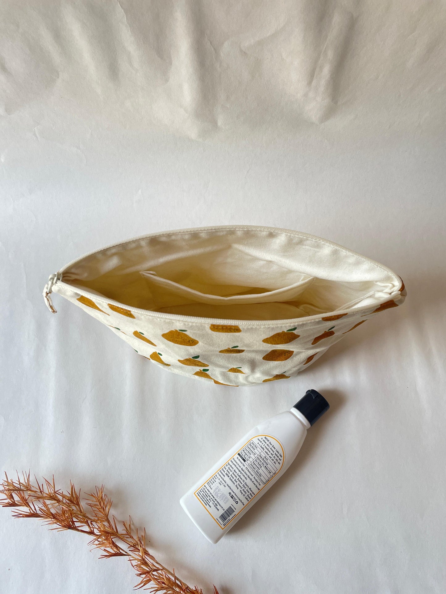 Pear Cotton Canvas Big Pouch