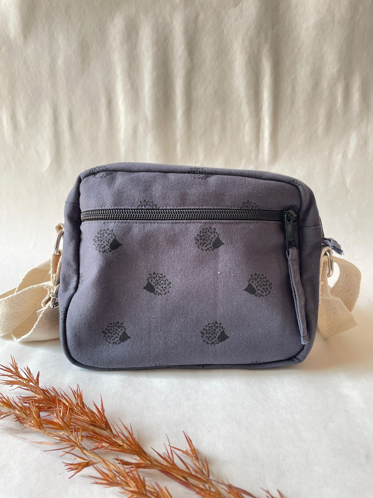 Dark Blue Cotton Canvas Multi-pocket Crossbody Sling – Travel Light, Stay Stylish